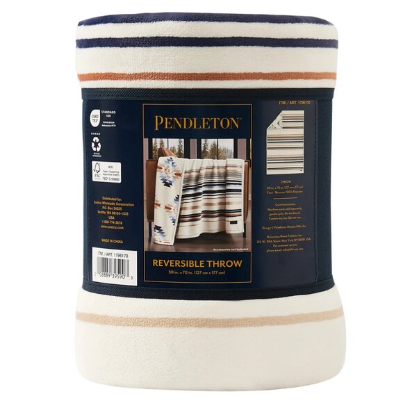 Pendleton Reversible Plush Throw Blanket 50X70 - Picture 6 of 6